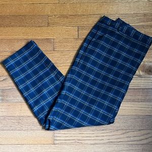 Liz Claiborne Plaid Pants in Navy Blue, size 10